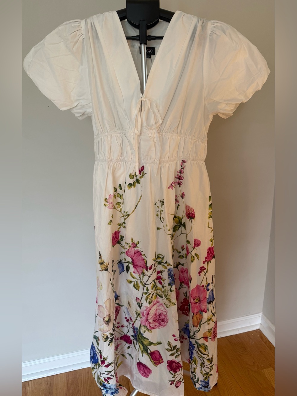 NWT sz med Gigio floral puff sleeve midi